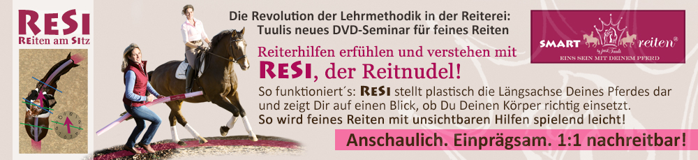Sanfter Reiten mit ReSi, der Reitnudel - eine Revolution in der Lehrmethodik in der Rreiterei